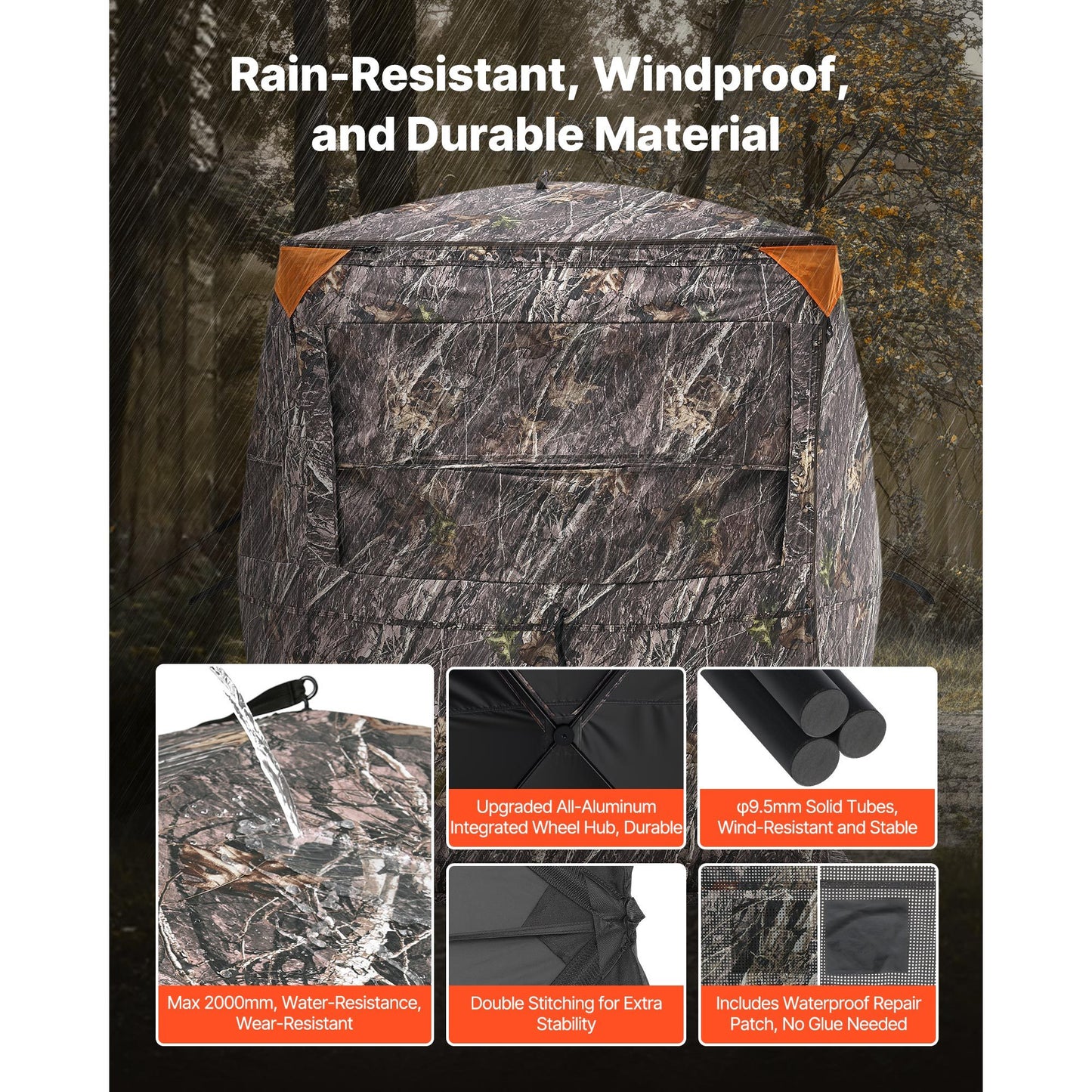 Portable Thermal Hunting Blind for Ground Waterfowl Hideout
