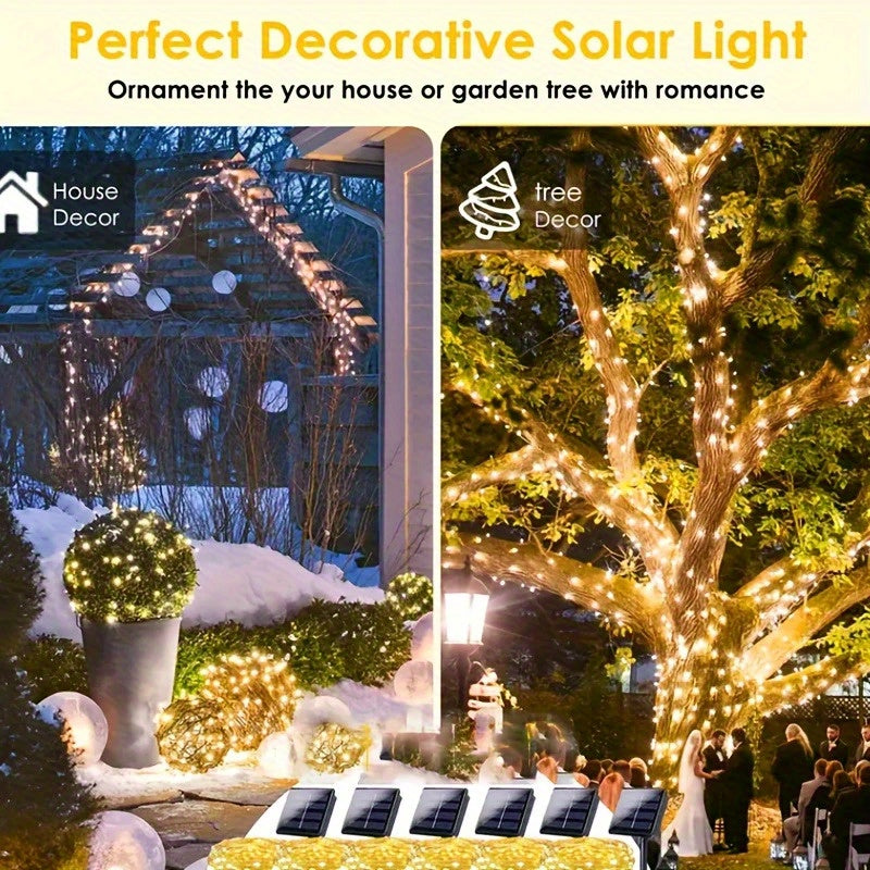 Solar String Lights 400 LED Outdoor Fairy Lights for Decor - Parry's Picks