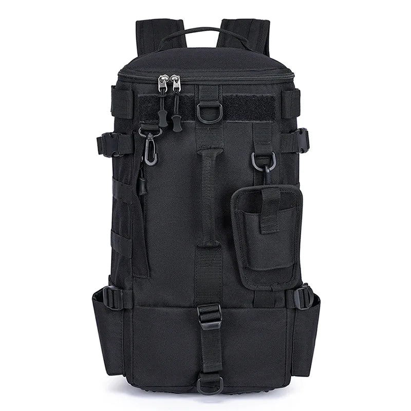 Military Style Tactical Fishing Backpack With Rod Holders