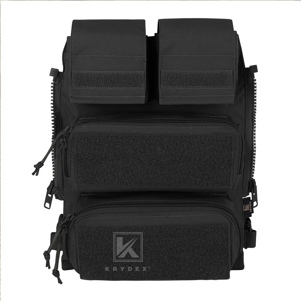 KRYDEX Tactical Modular Back Panel Molle Pouch For AVS JPC 2.0