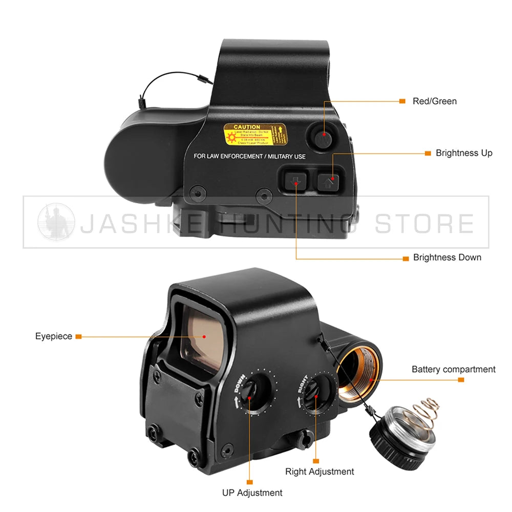 Nabila Tactical Airsoft G43 3X Magnifier Red Dot Scope QD Mount