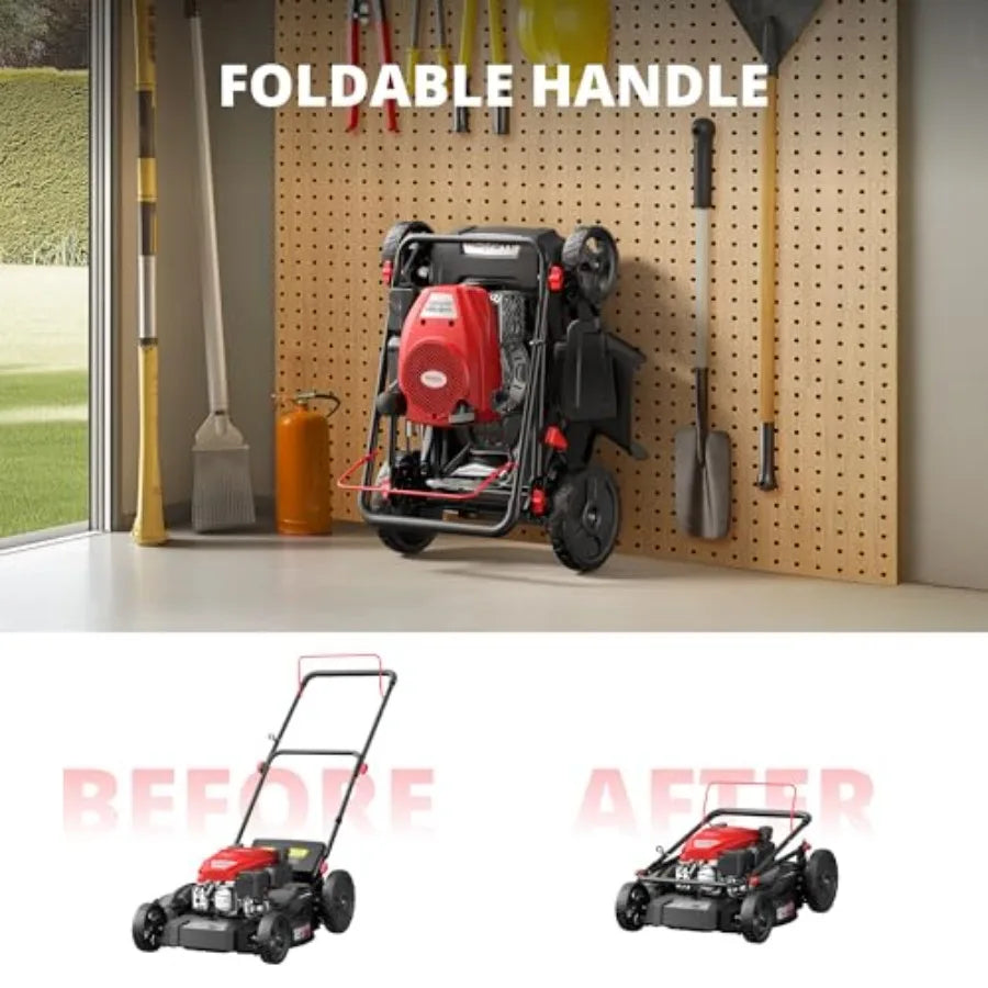 Gas Push Lawn Mower 2-in-1 Mulching Side Discharge 144cc OHV