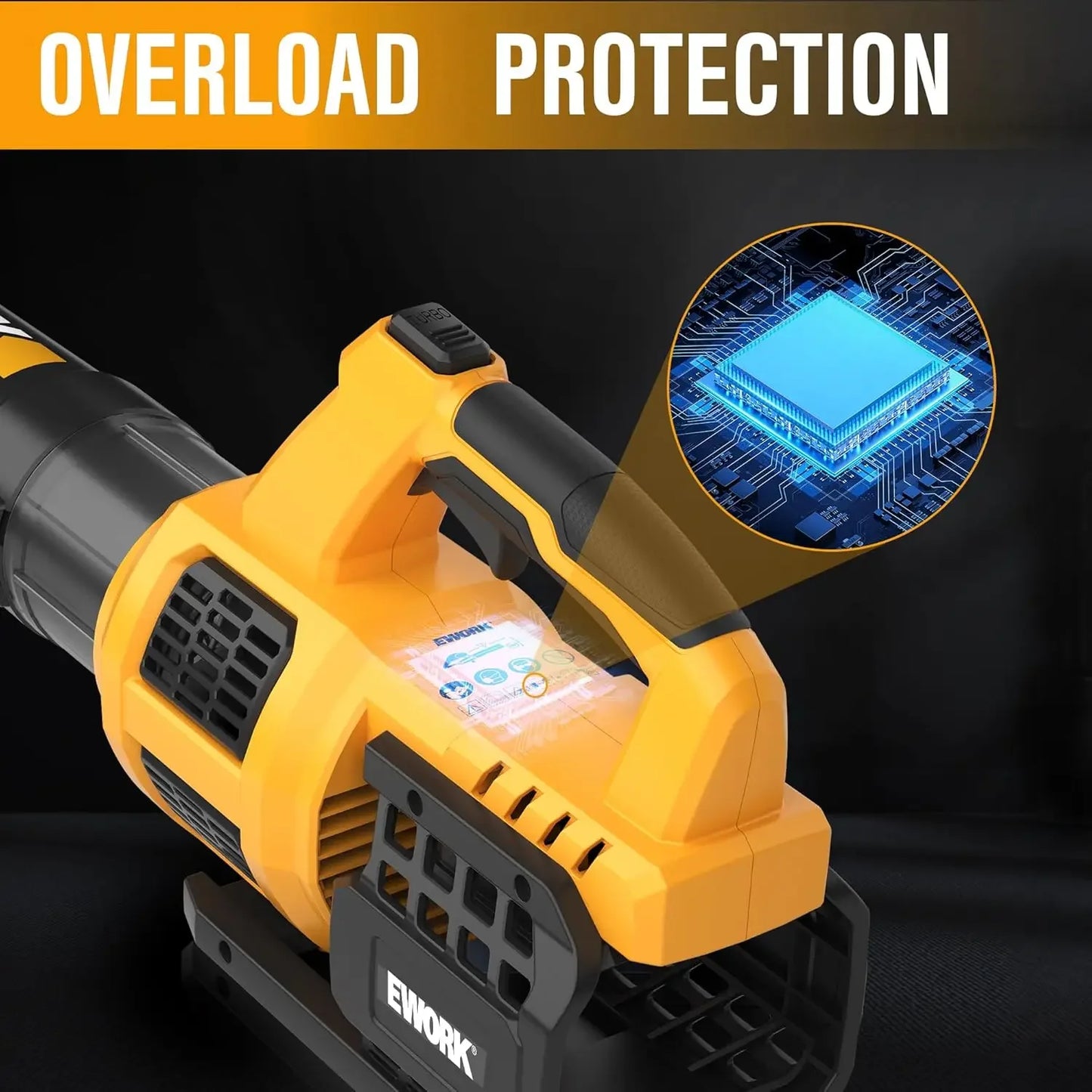Cordless Leaf Blower 21V With 2 Batteries And Fast Charger