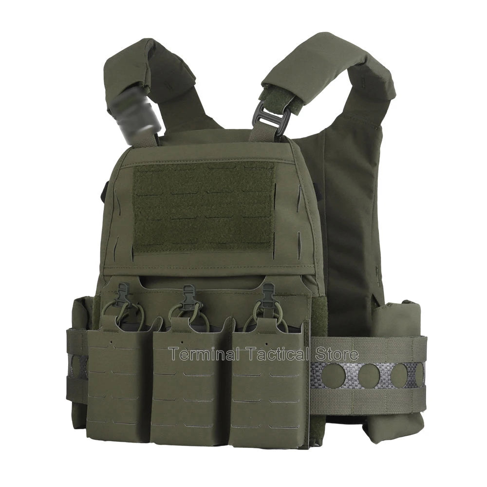 V5 FCPC Tactical Plate Carrier With Quick Release Molle 556 Magazine Pouch