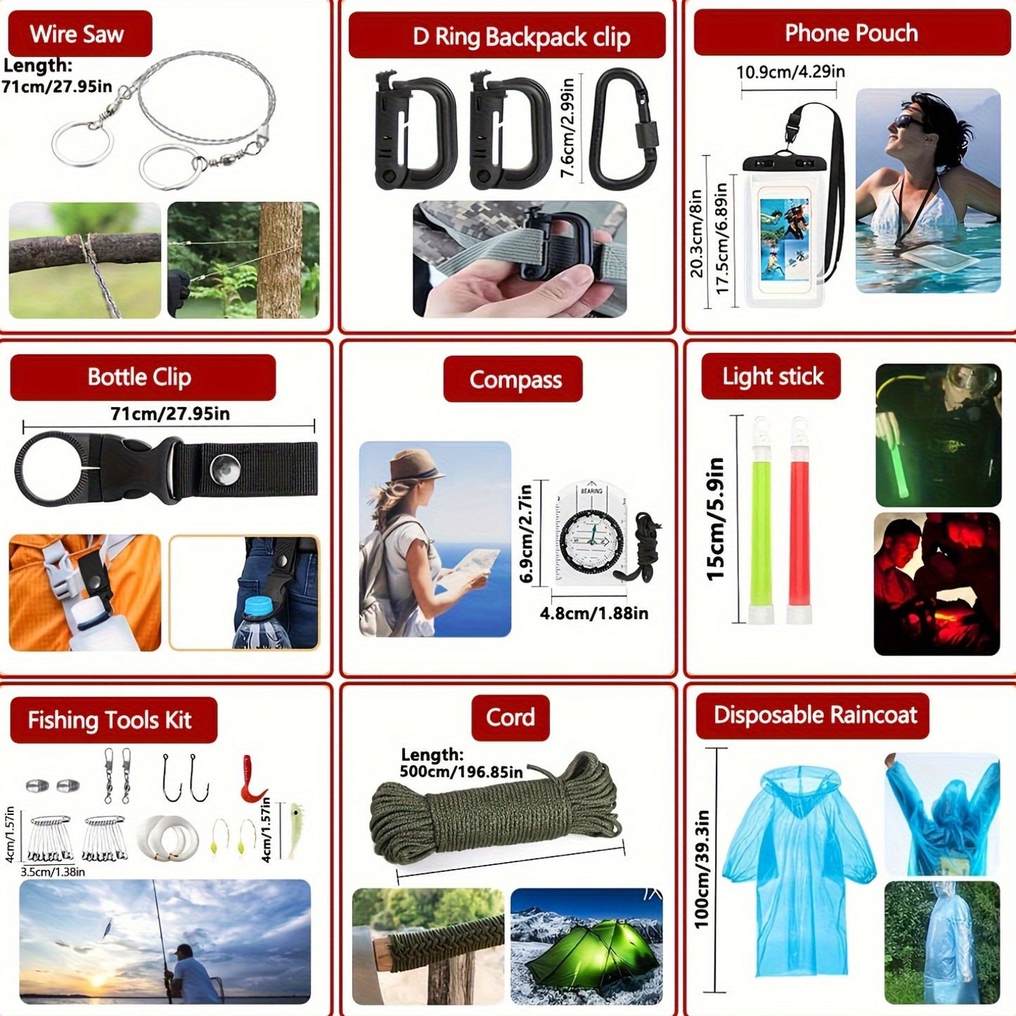 Survival Kit Bag with Shovel and Multi Function Axe - Parry's Picks