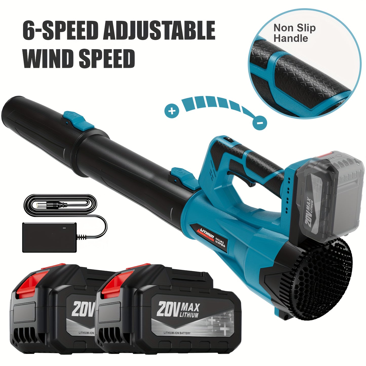 Cordless Leaf Blower 580CFM 160MPH With 4.0Ah Battery