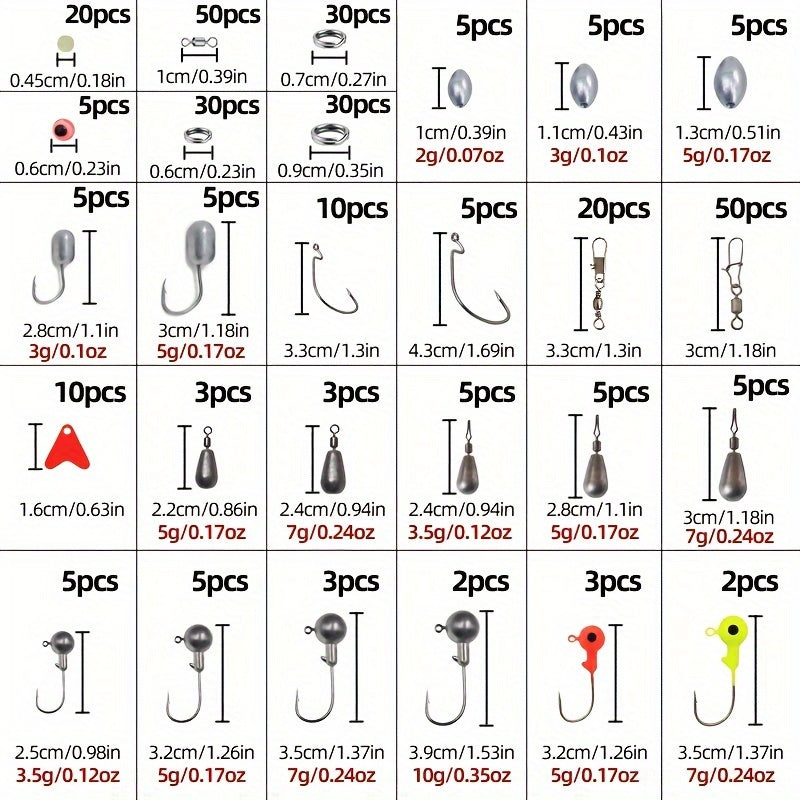 604 Pcs Fishing Lures Tackle Kit Set Crankbaits And Hooks