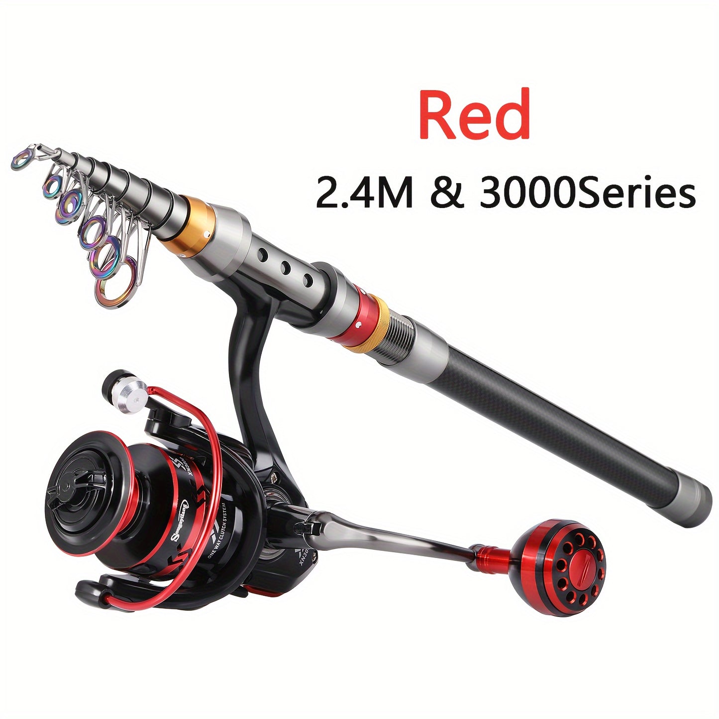 SOUGAYILANG Carbon Fiber Telescopic Fishing Rod And Reel Combo Spincast Travel Friendly For Fresh And Saltwater