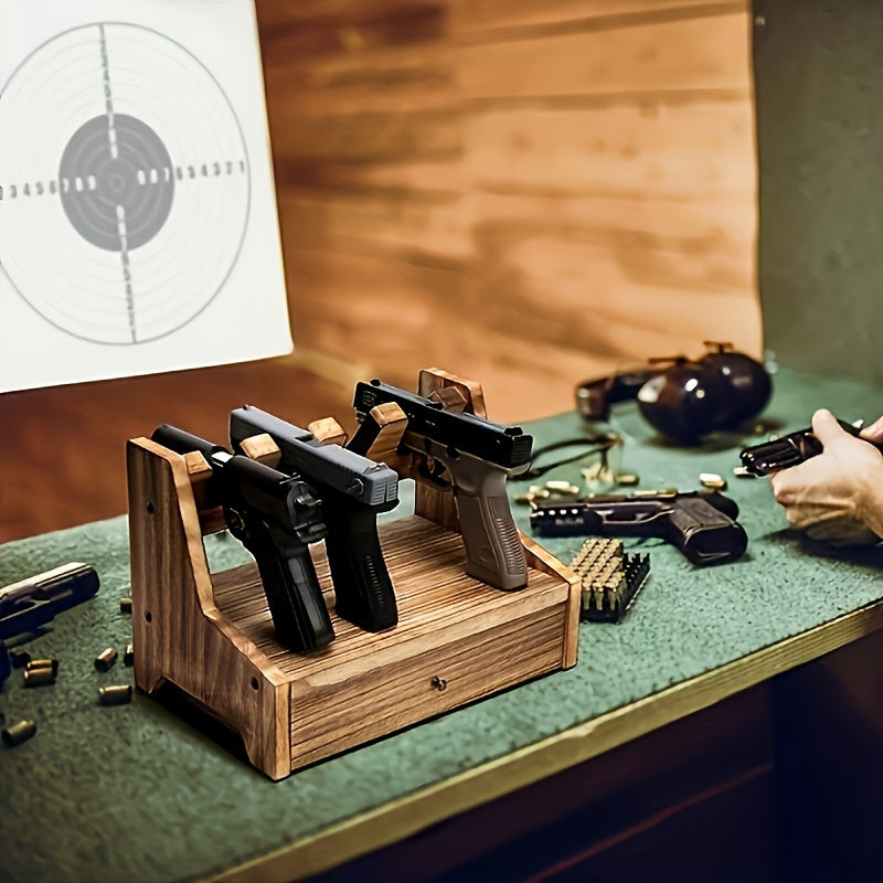 Heavy-Duty Solid Wood Gun Rack With Drawer Organizer - Parry's Picks