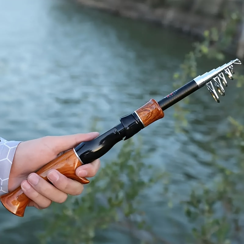 Sougayilang Telescopic Fishing Rod and Baitcasting Reel Set