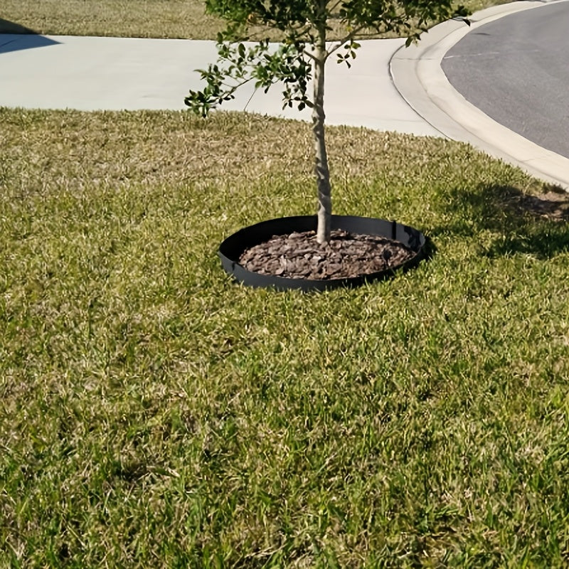 Flexible Black Plastic Garden Landscape Edging With Stakes