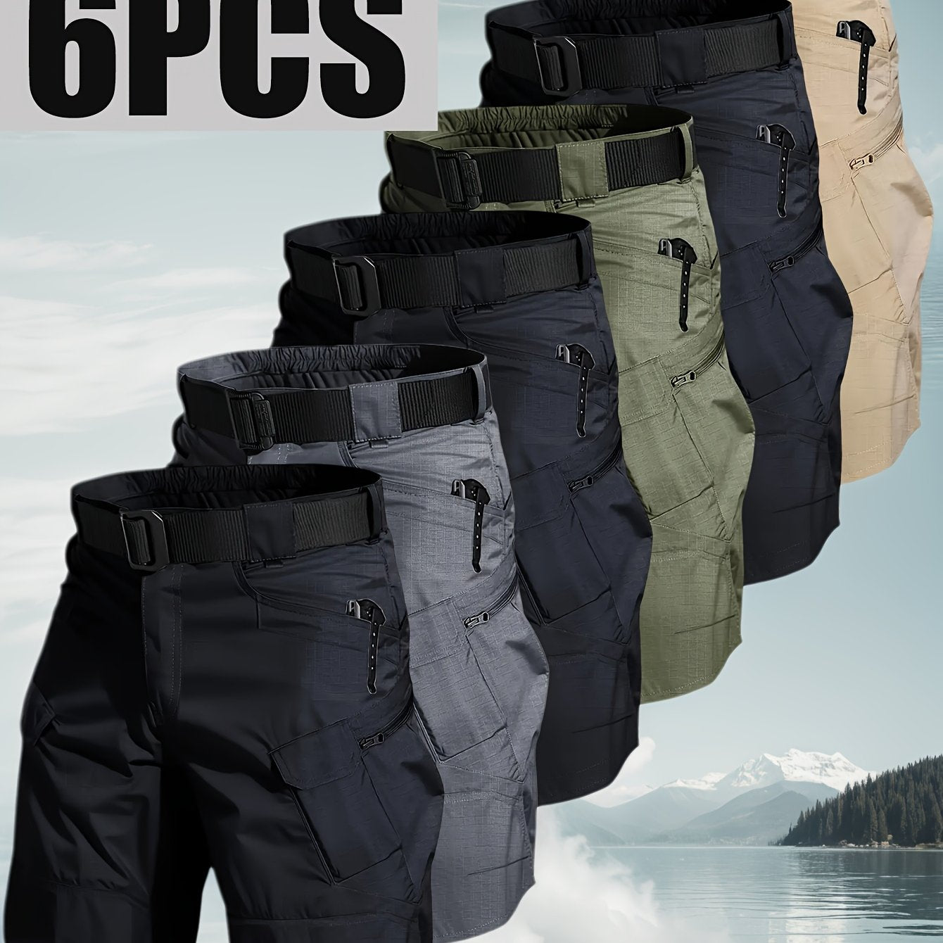Mens Cargo Hiking Shorts With Multiple Pockets For Outdoors