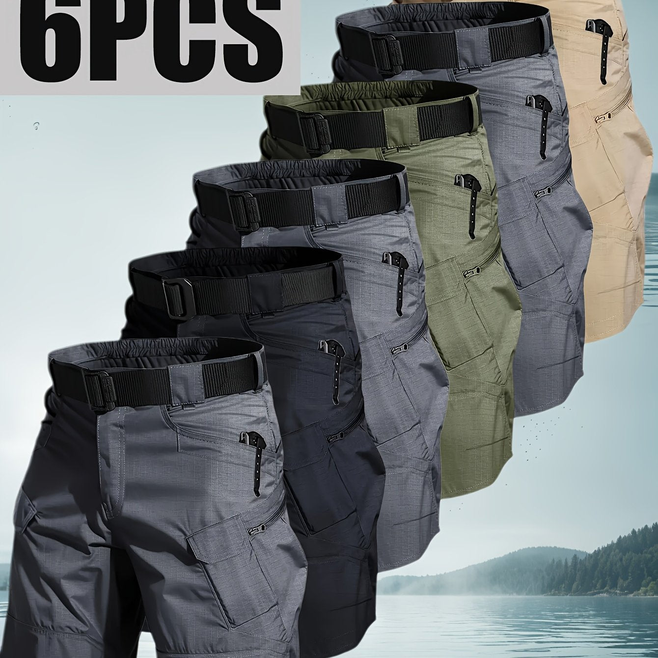 Mens Cargo Hiking Shorts With Multiple Pockets For Outdoors