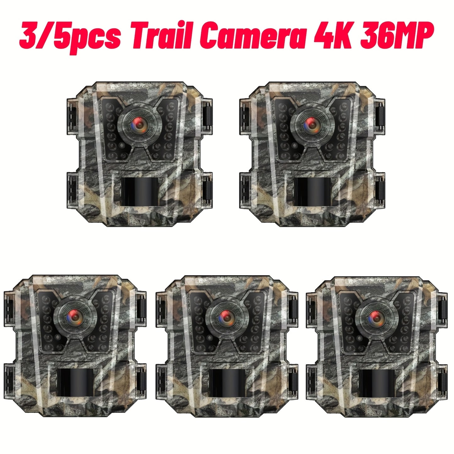 Mini Trail Camera 4K 36MP Night Vision Motion Activated
