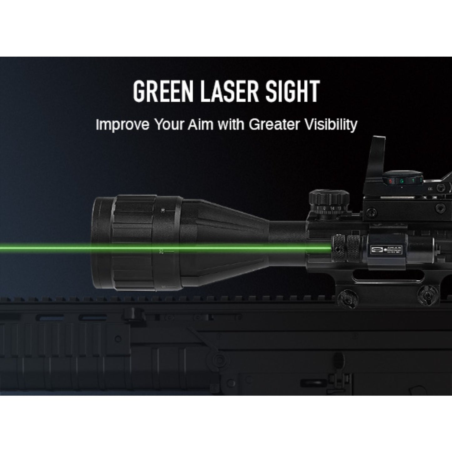 Pinty Rifle Scope With Red Dot And Dual Illuminated Reticle