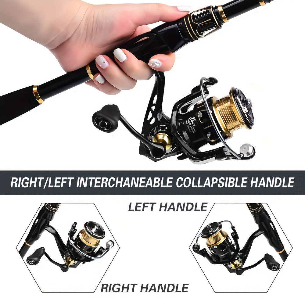 PROBEROS Fishing Rod Reel Combo Kit Spinning Reel Full Set
