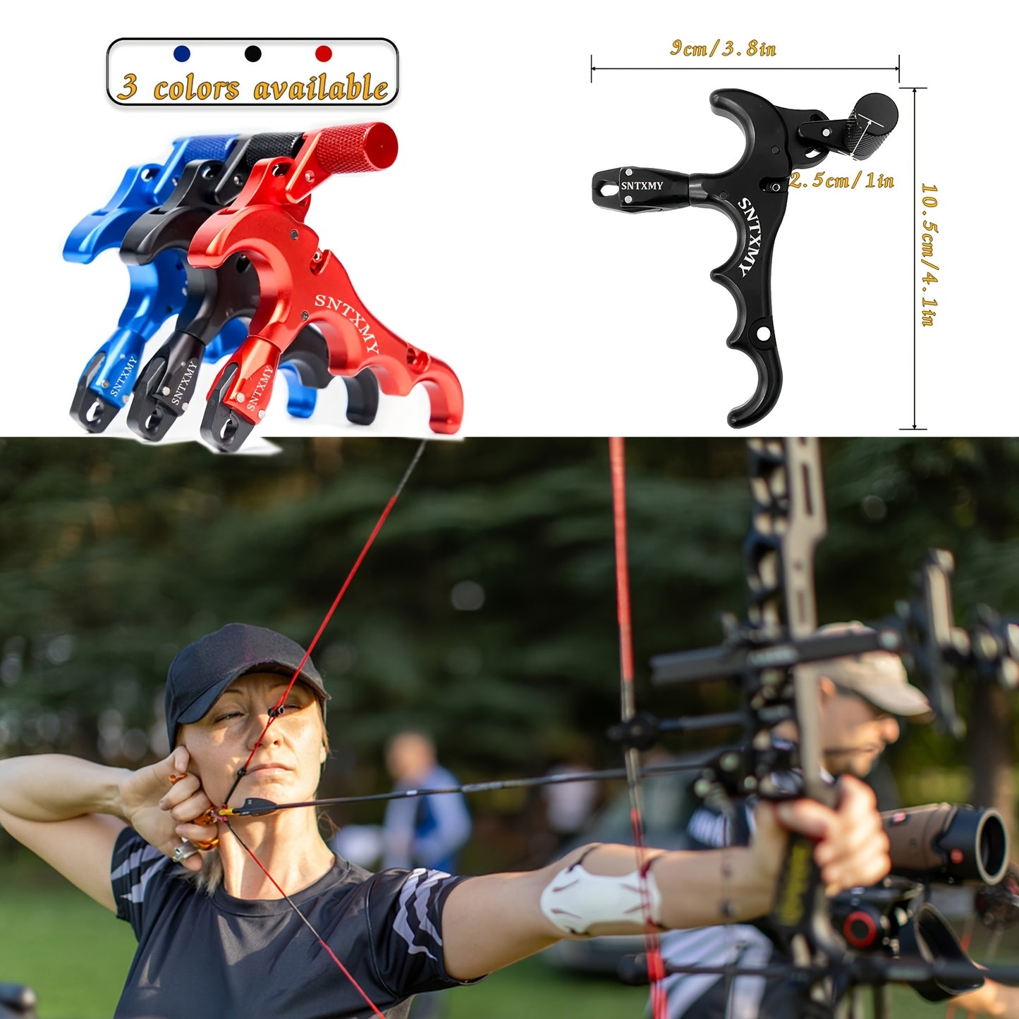 SNTXMY 4-Finger Aluminum Compound Bow Release Trigger for Archery - Parry's Picks