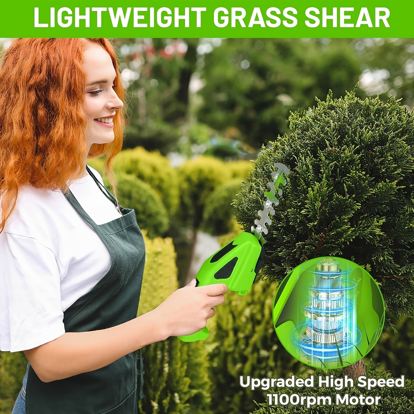 Cordless Electric Grass Shear And Hedge Trimmer For Garden - Parry's Picks