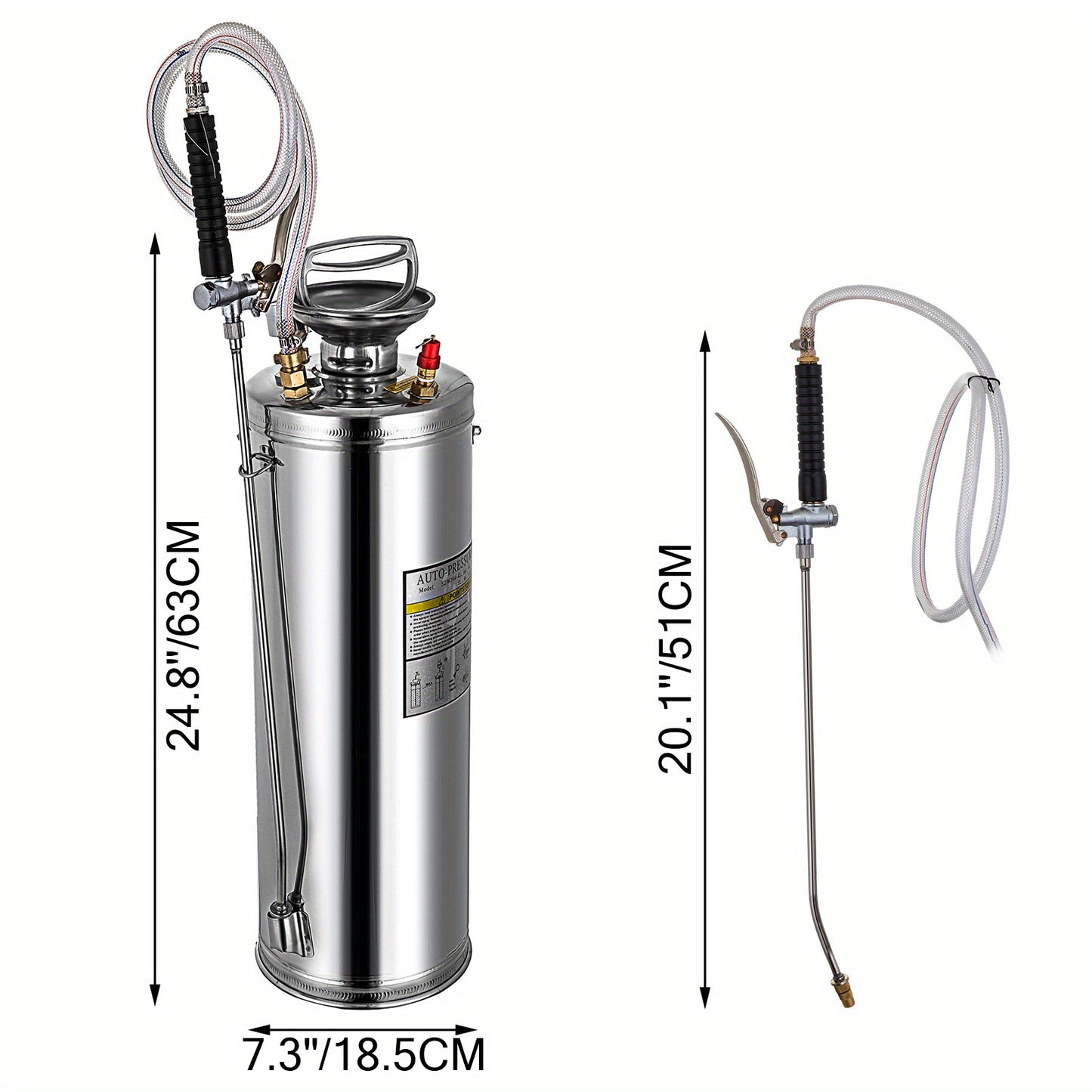 Happybuy Stainless Steel Sprayer for Gardening and Cleaning Tasks - Parry's Picks
