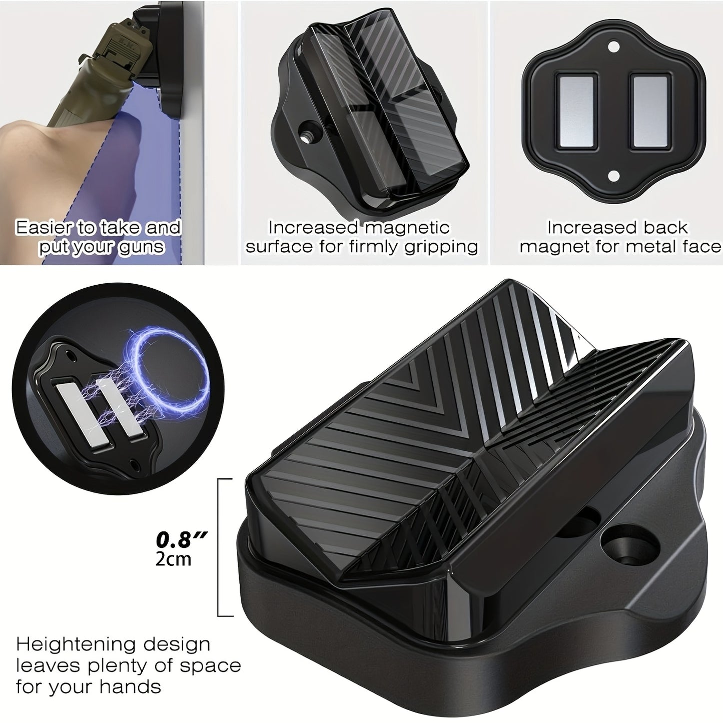 Double-Sided Gun Magnet Mount for Secure Pistol Storage - Parry's Picks