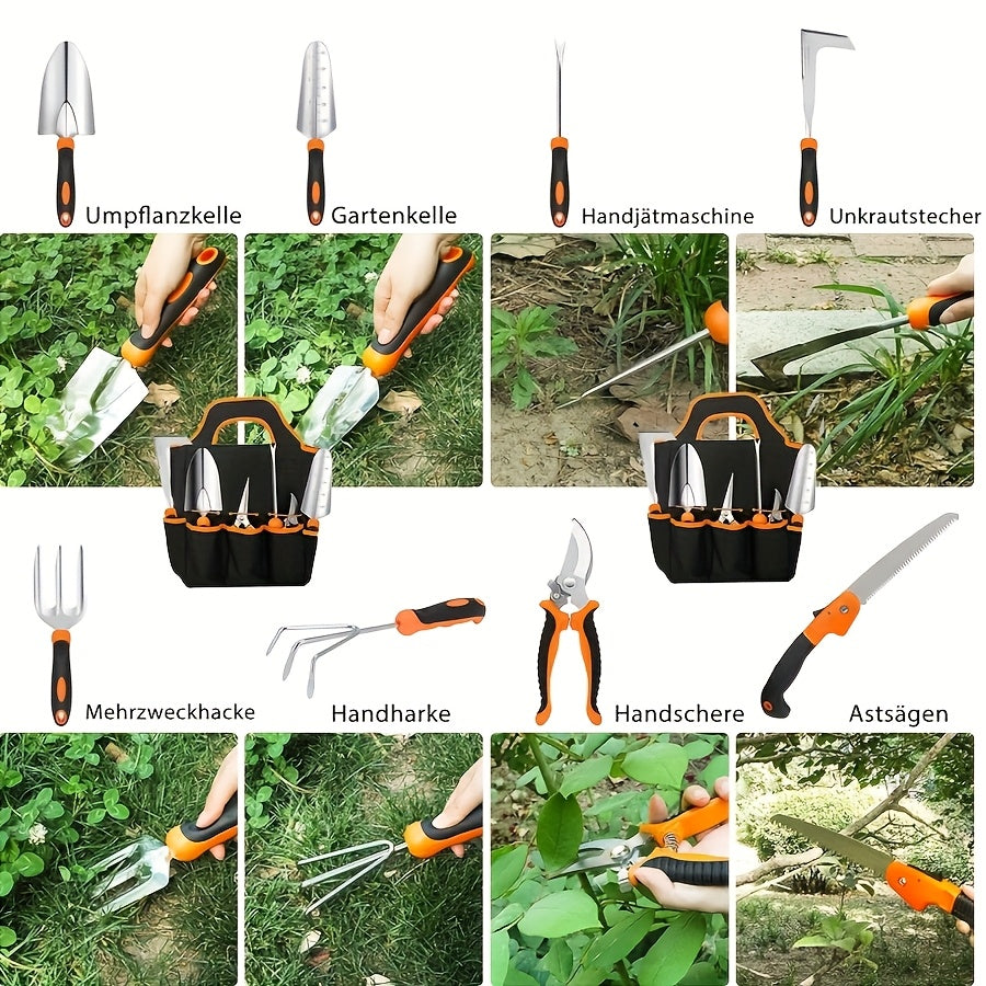 Heavy Duty 10 Piece Gardening Tool Set for Garden Enthusiasts - Parry's Picks