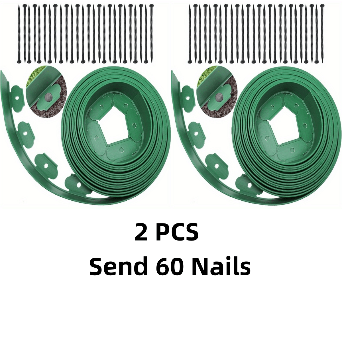 Landscape Edging With Nails No Dig Barrier For Lawn