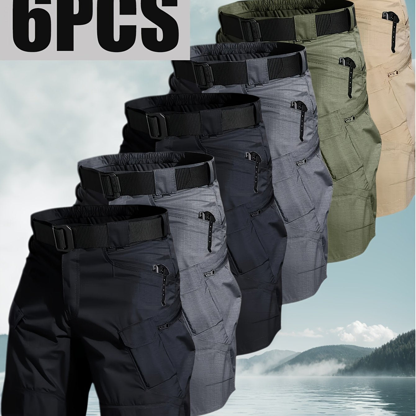 Mens Cargo Hiking Shorts With Multiple Pockets For Outdoors