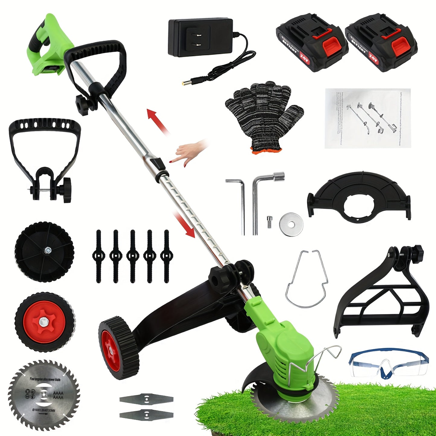 Cordless Electric Weed Wacker String Trimmer Brush Cutter For Lawn Care And Garden