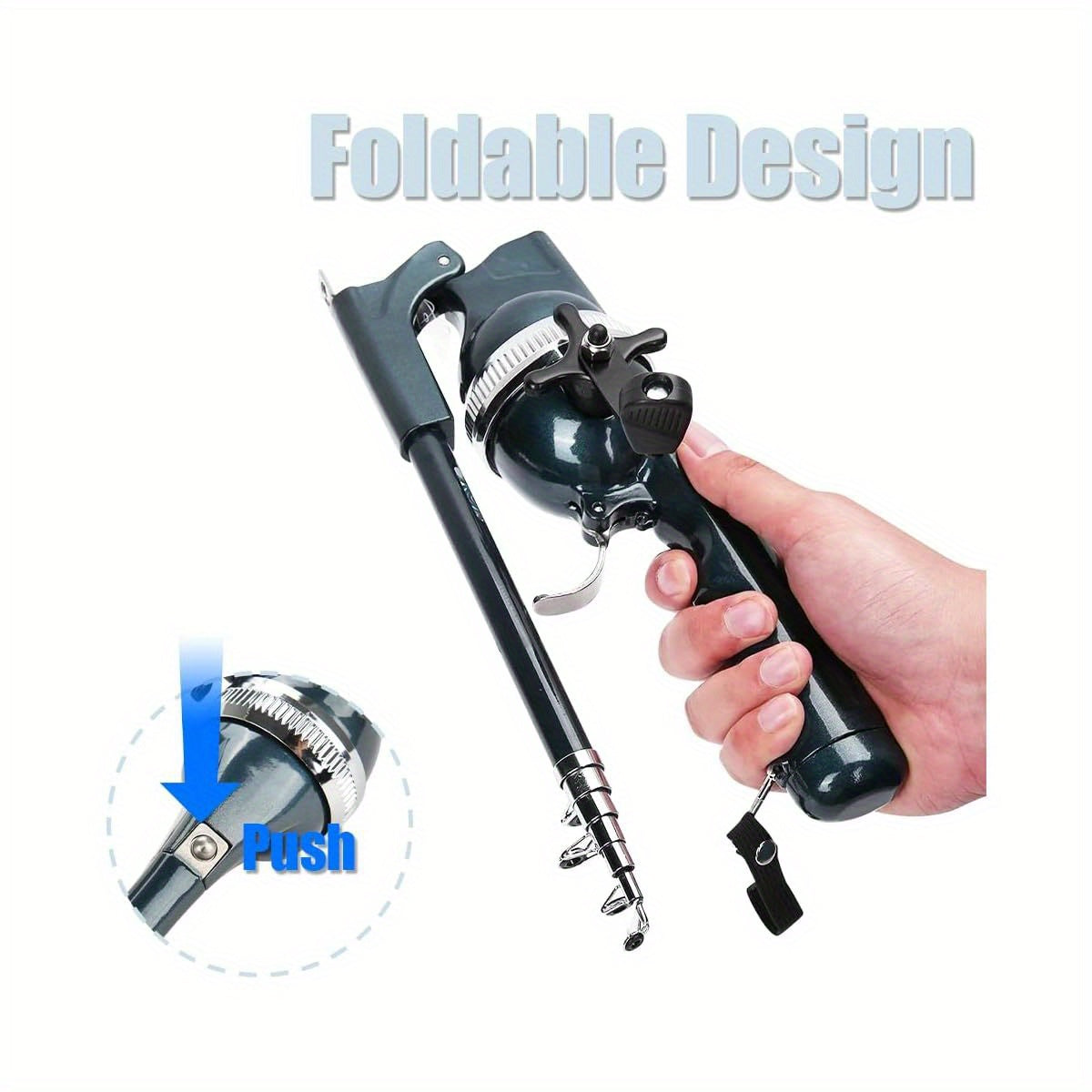 Telescopic Fishing Rod and Reel Combo Portable for Travel