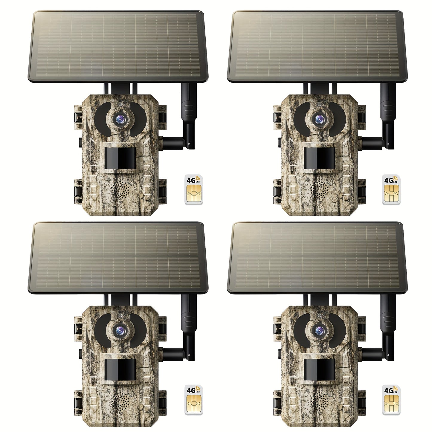 Solar Cellular Trail Camera 4G LTE HD Night Vision SIM