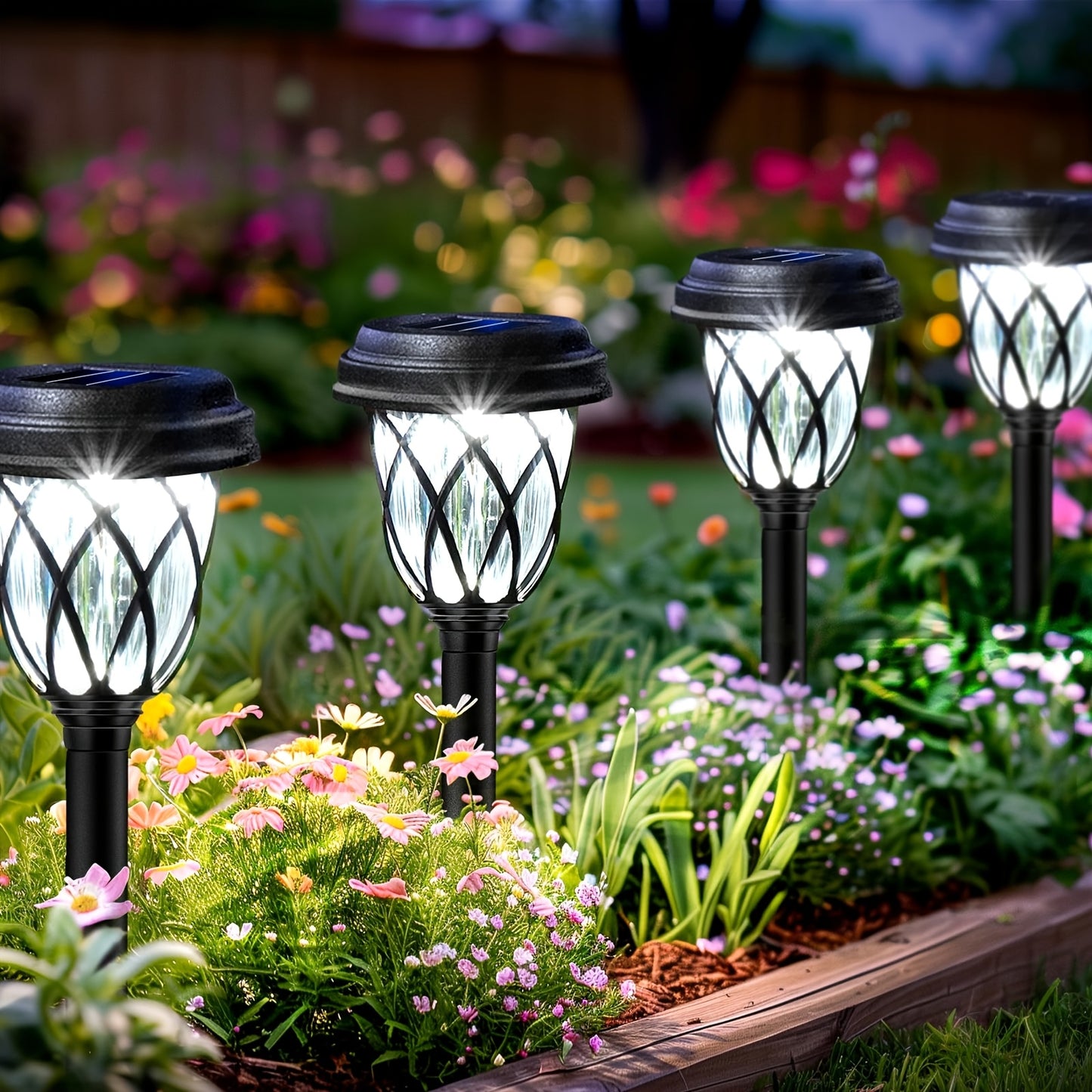 Solar LED Garden Stake Lights for Outdoor Landscape Decor - Parry's Picks