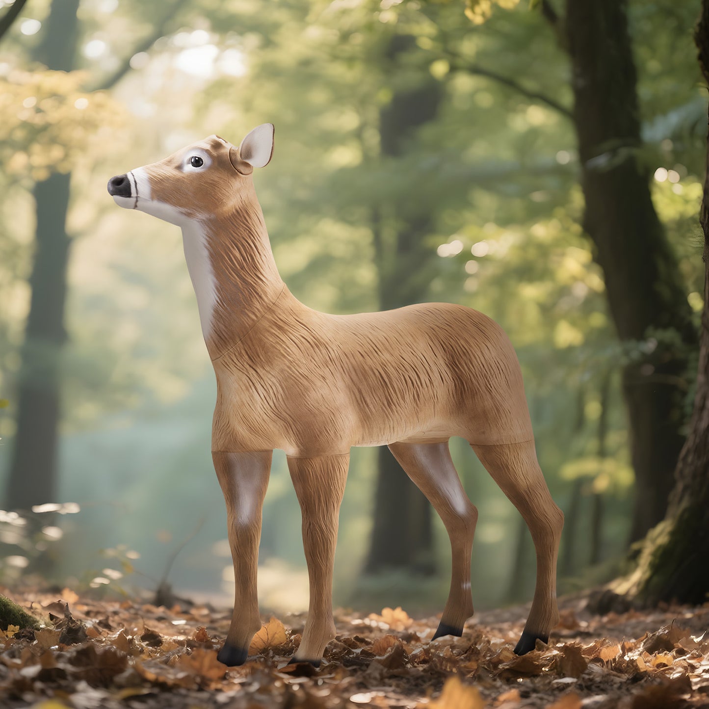 VEVOR Deer Decoy Outdoor Realistic Durable Doe Decoys for Hunting Foldable Legs 1-Pack