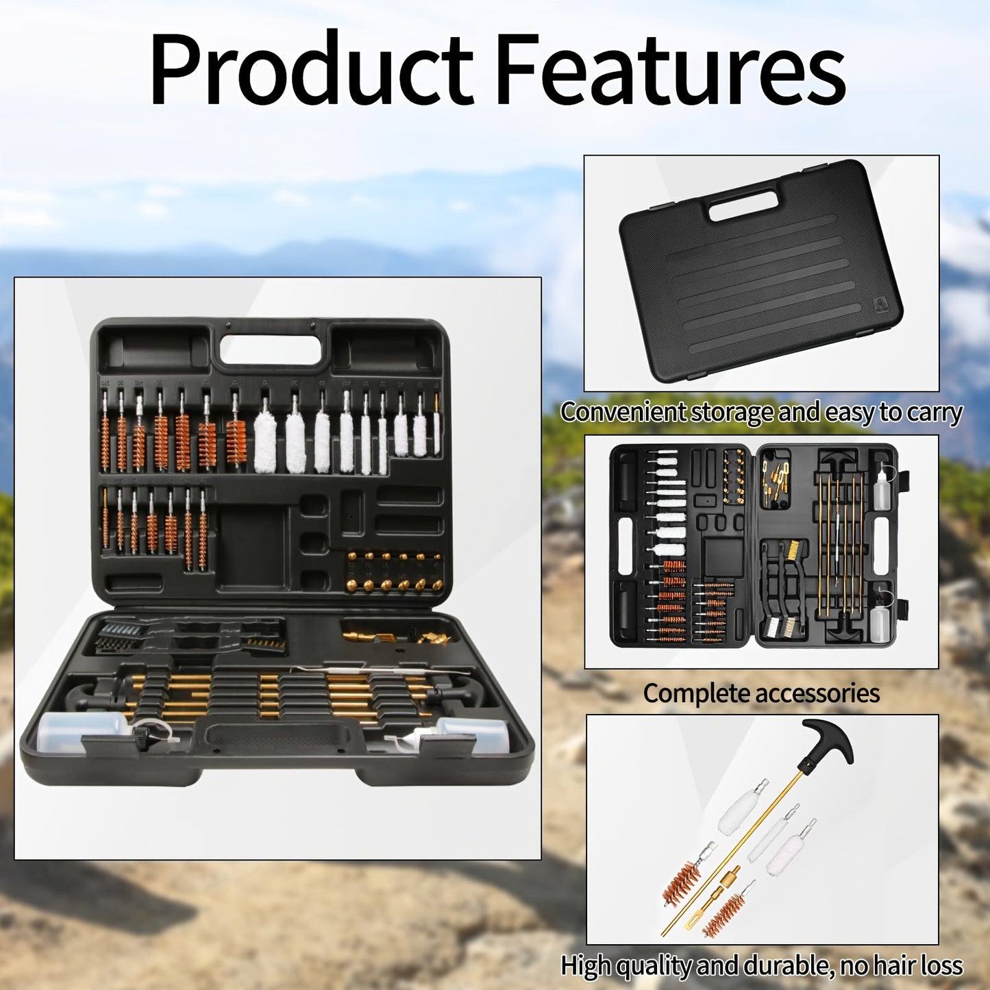 Complete Gun Cleaning Kit with Reusable Brushes and Tools - Parry's Picks