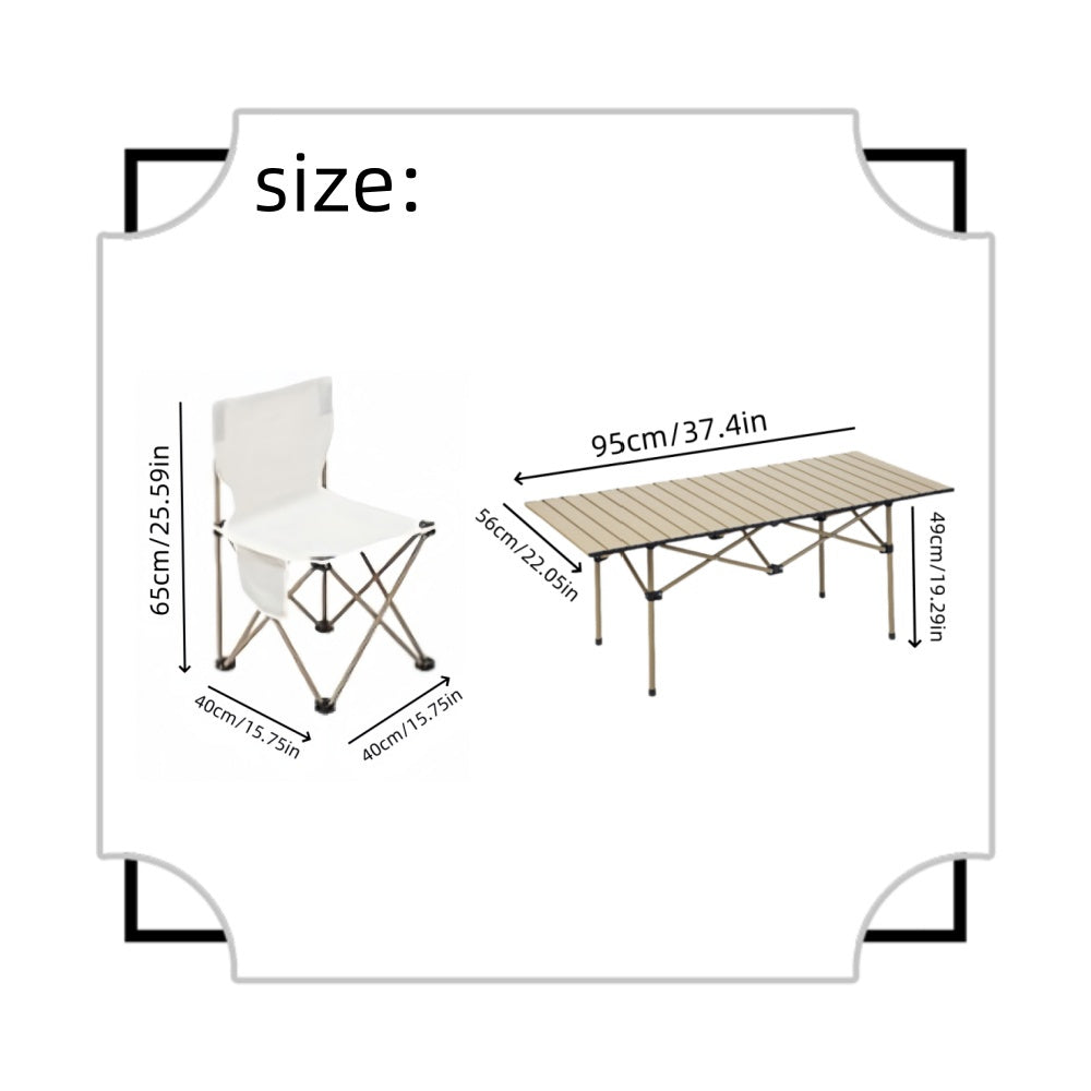 Outdoor Marine Fishing Chair Set With Folding Table 5 Piece