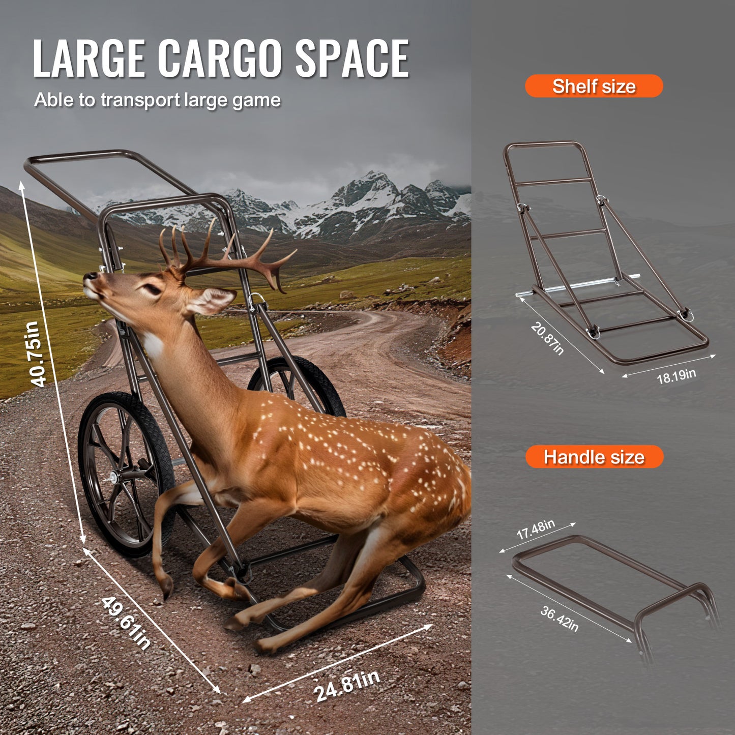 VEVOR Folding Deer Cart for Easy Game Hauling and Transport