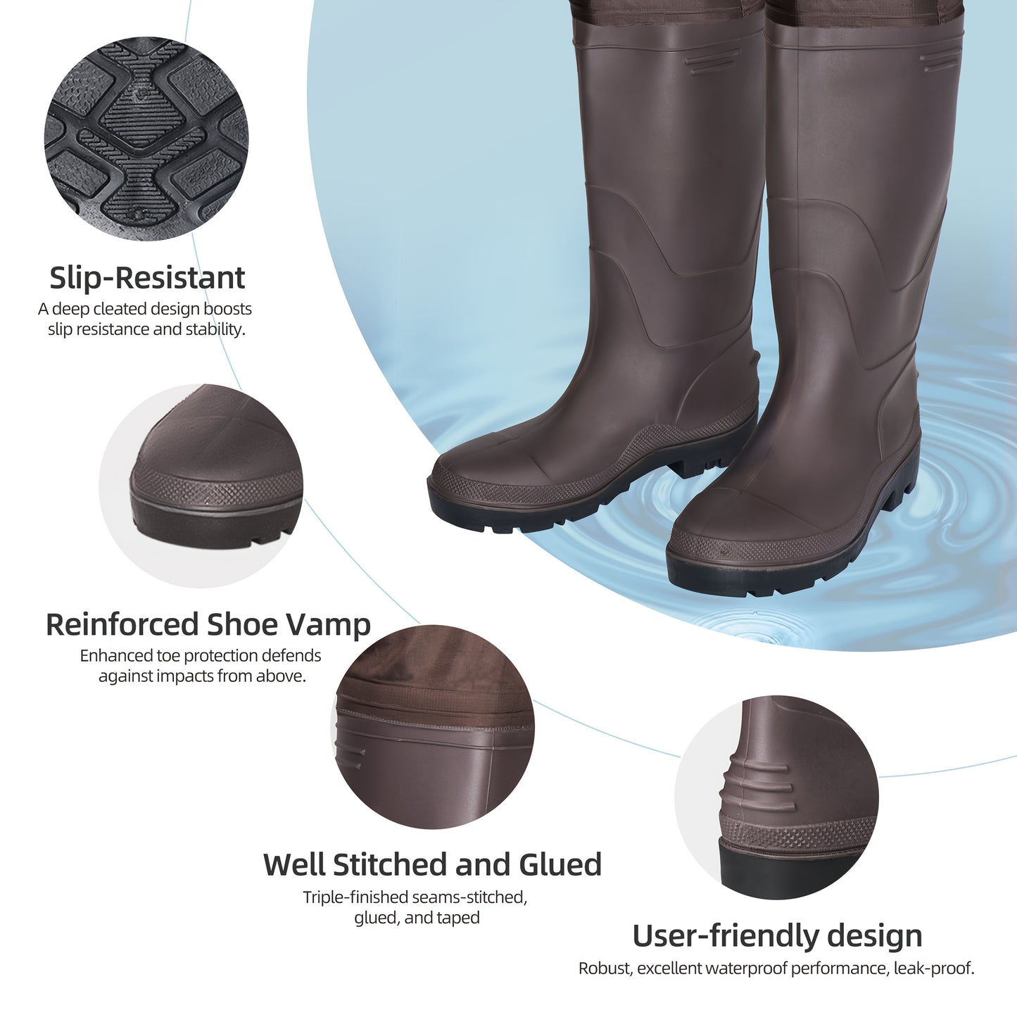 PROBITE Breathable Fishing Chest Waders With Boots For Anglers - Parry's Picks
