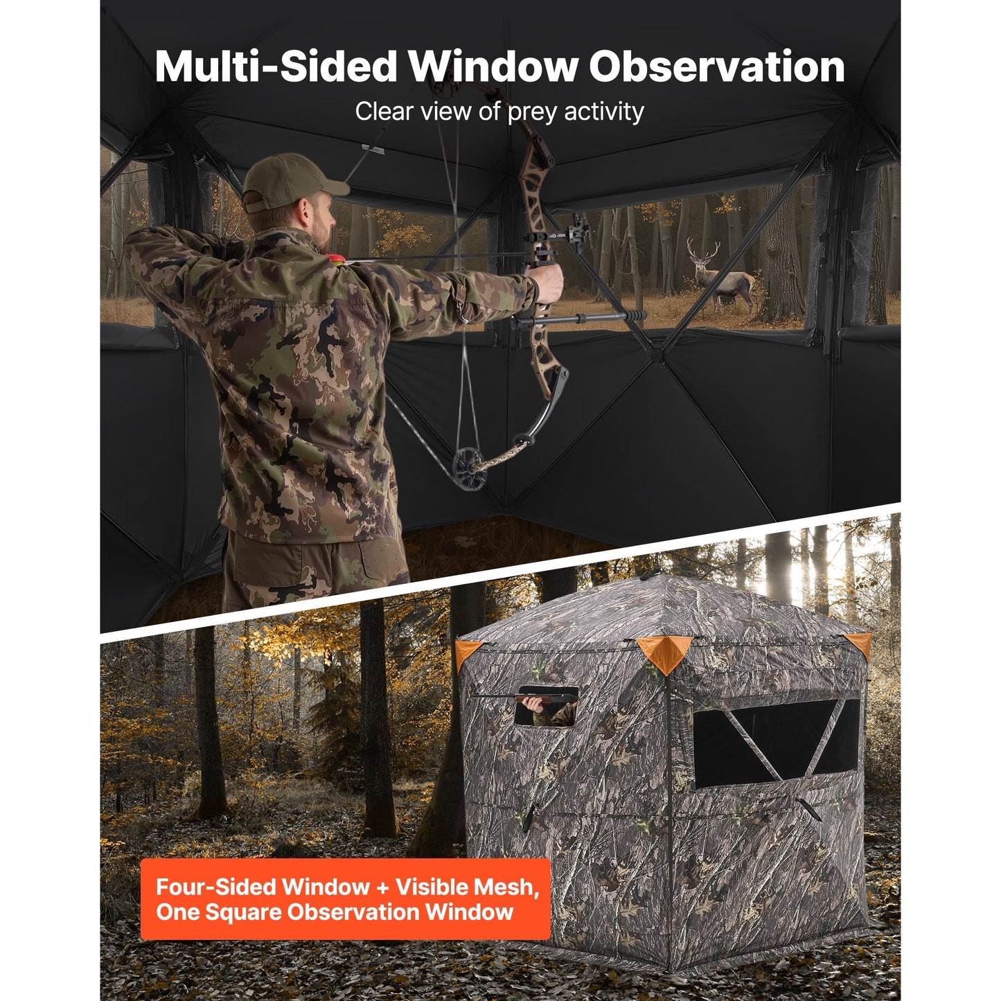 VEVOR Portable Hunting Blind With Carrying Bag Deer Duck