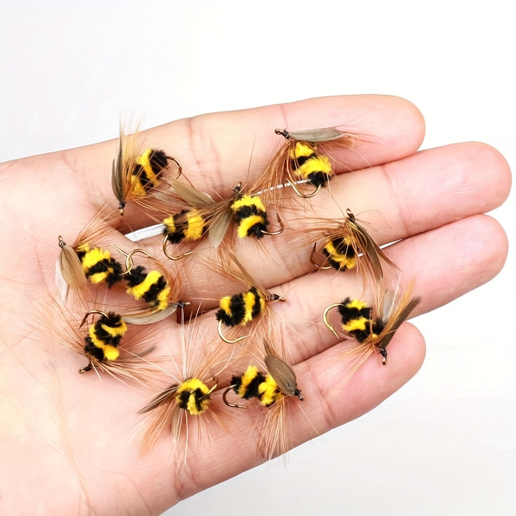 QIEVCRME Fly Fishing Flies Kit 100pcs Dry Wet Lures