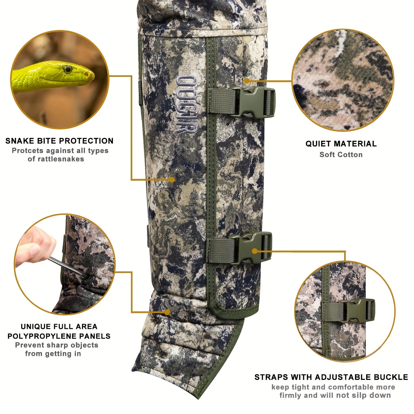 Snake Guard Gaiter Chaps for Hunting and Outdoor Protection