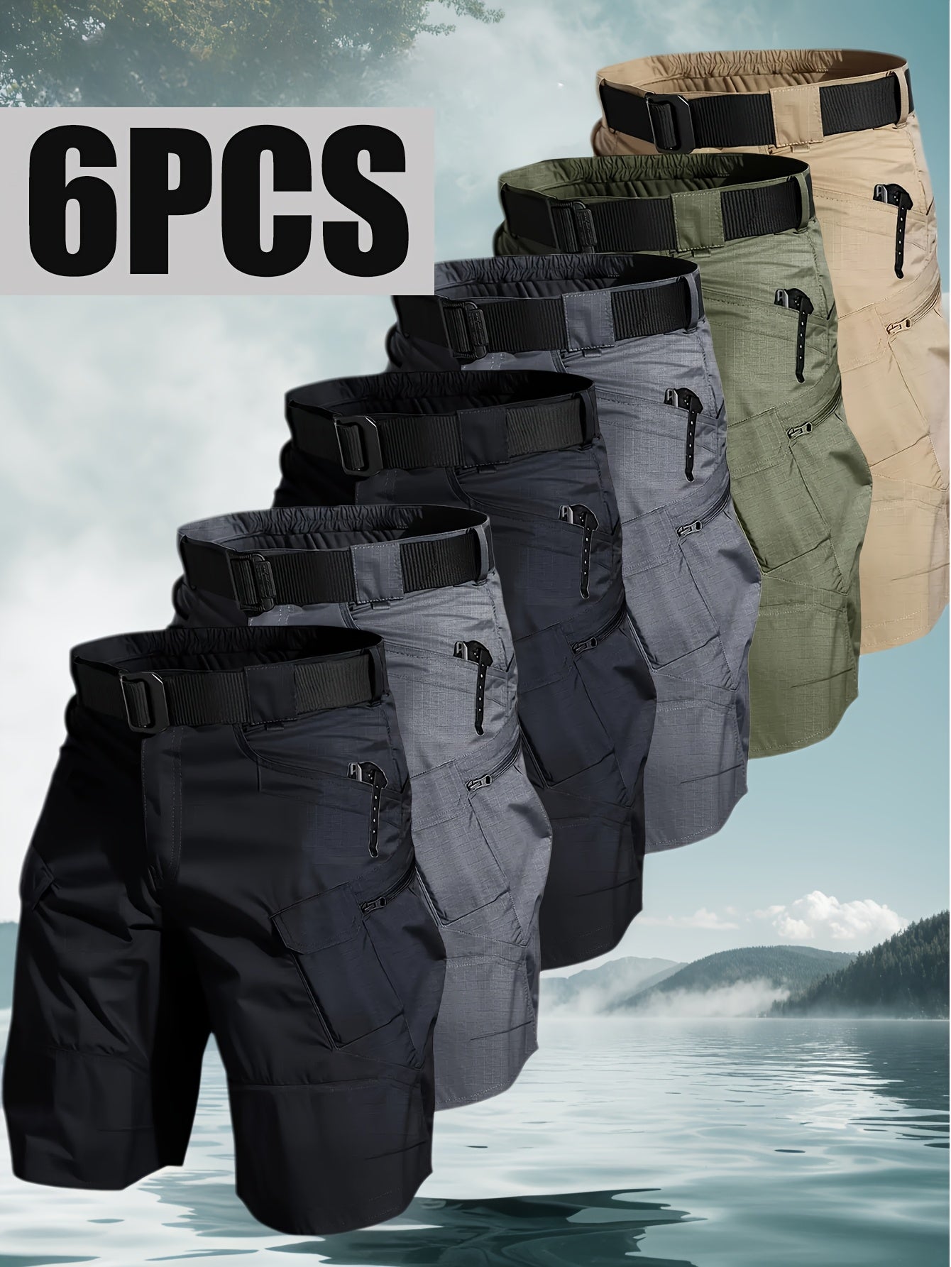 Mens Cargo Hiking Shorts With Multiple Pockets For Outdoors