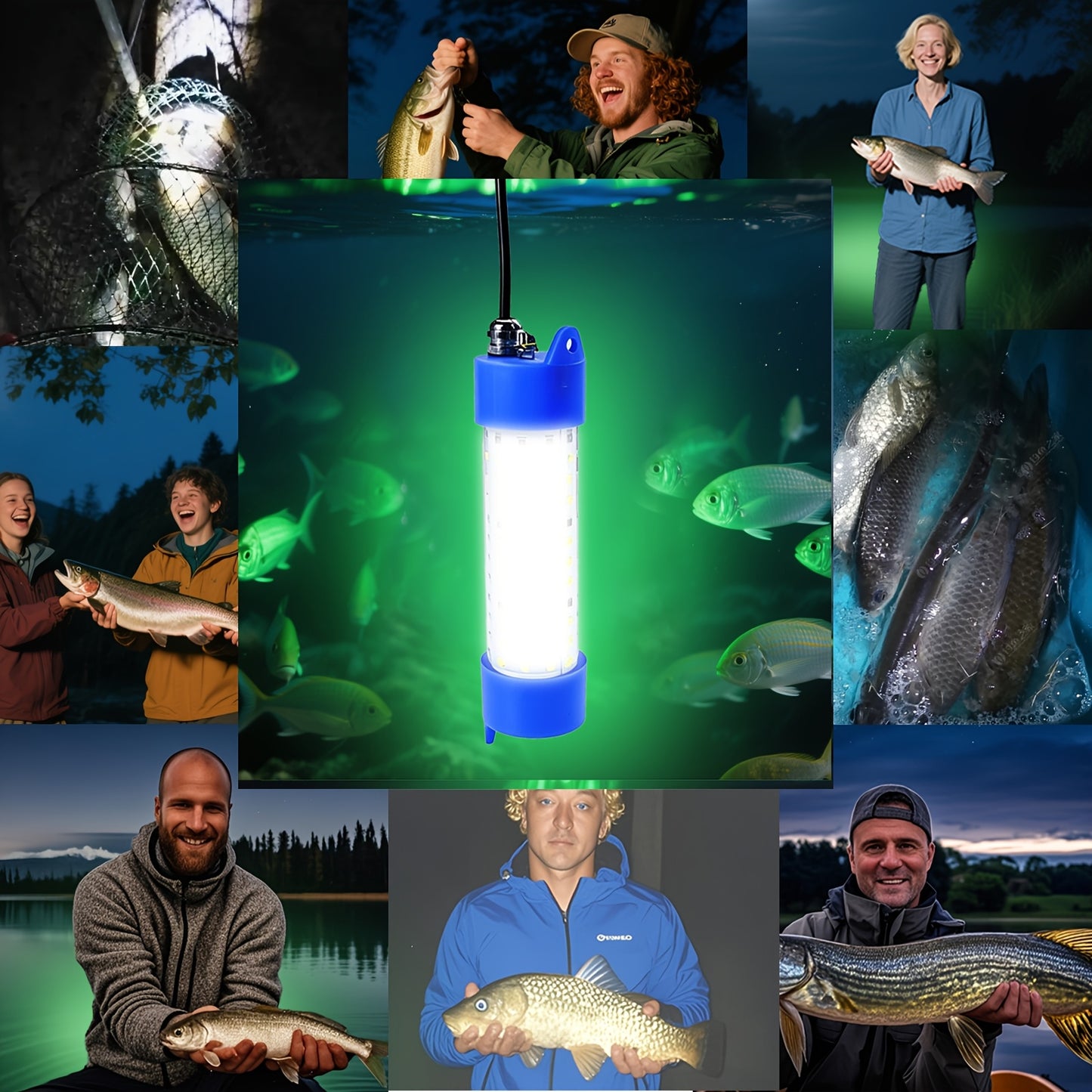 Underwater LED Fishing Light 12V 50W Stainless Steel IP68