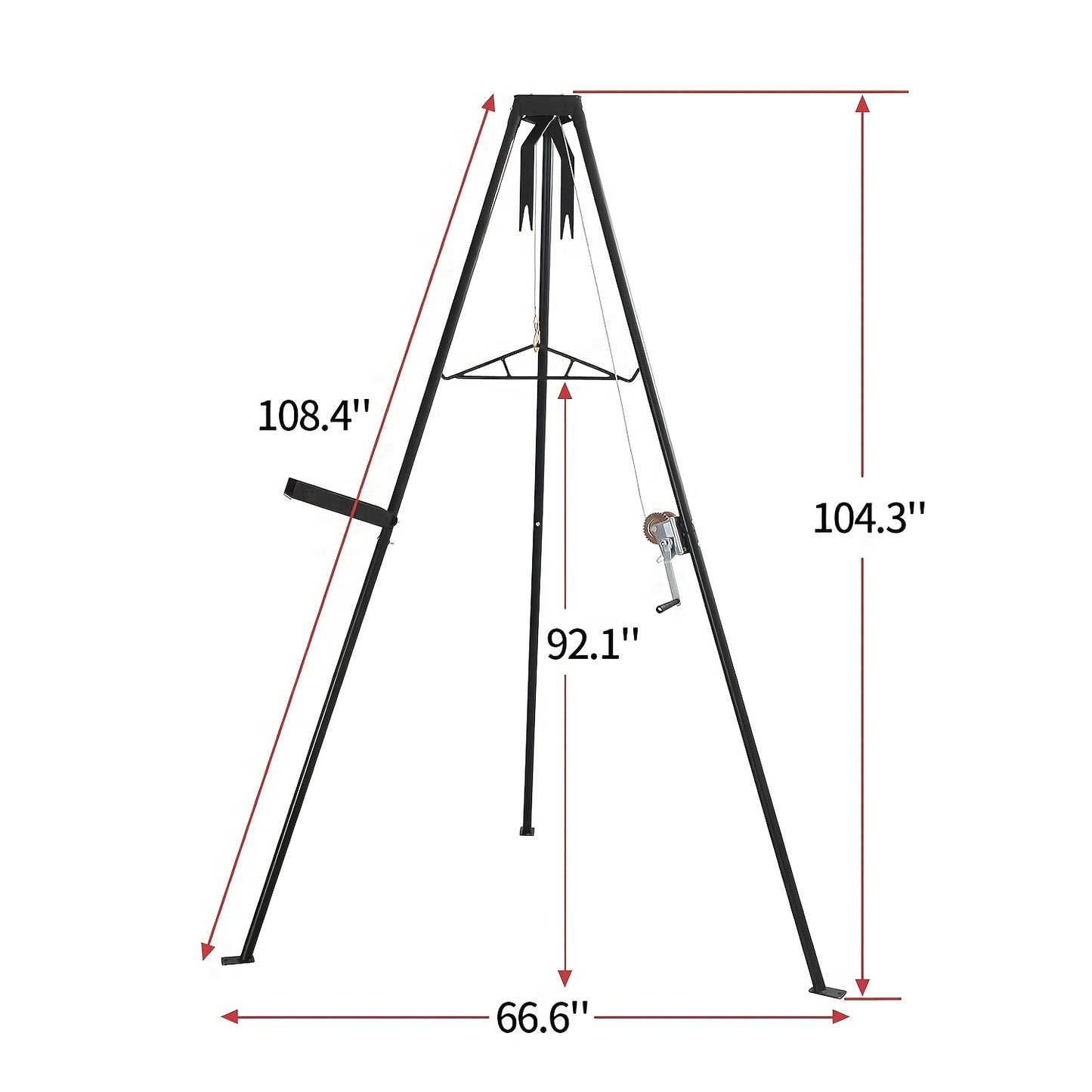 Tripod Deer Hoist Stand With Gambrel And Manual Winch