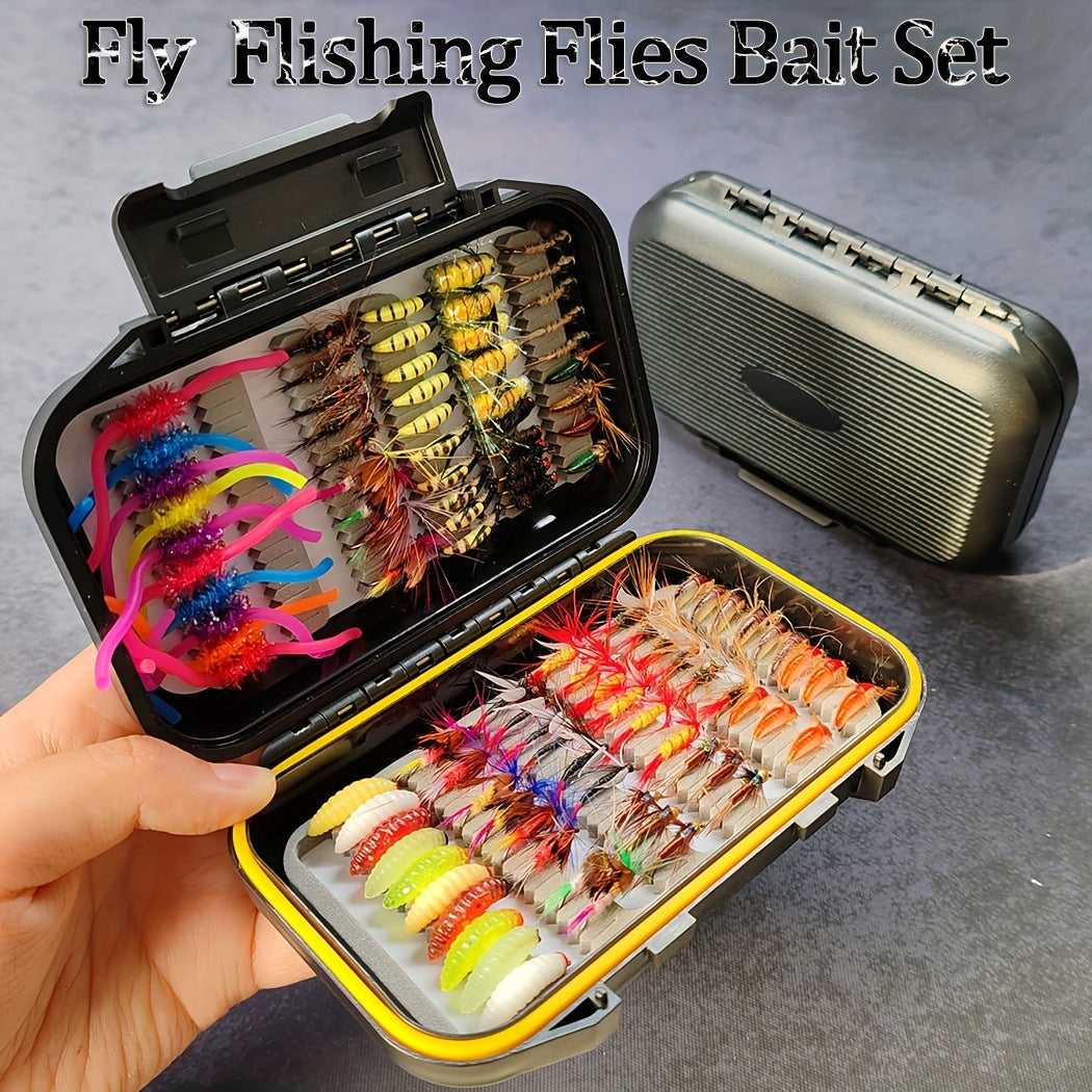 QIEVCRME Fly Fishing Flies Assortment Nymphs Streamers Box