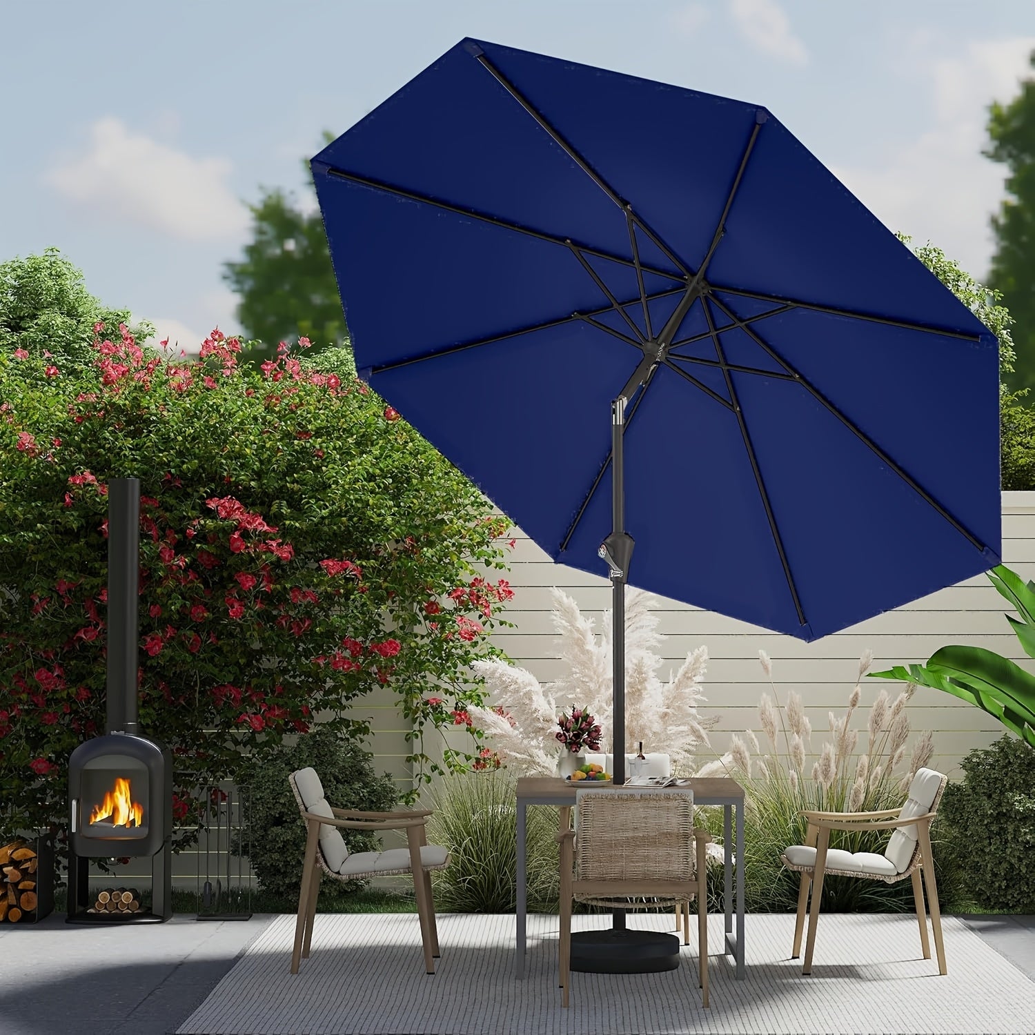 Durable Outdoor Patio Umbrella with Easy Tilt and Crank System - Parry's Picks