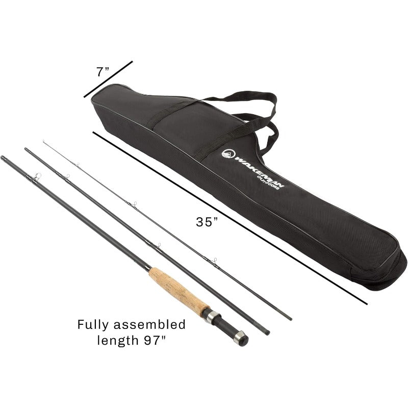 Collapsible Fly Rod and Reel Combo with Line and Flies - Parry's Picks