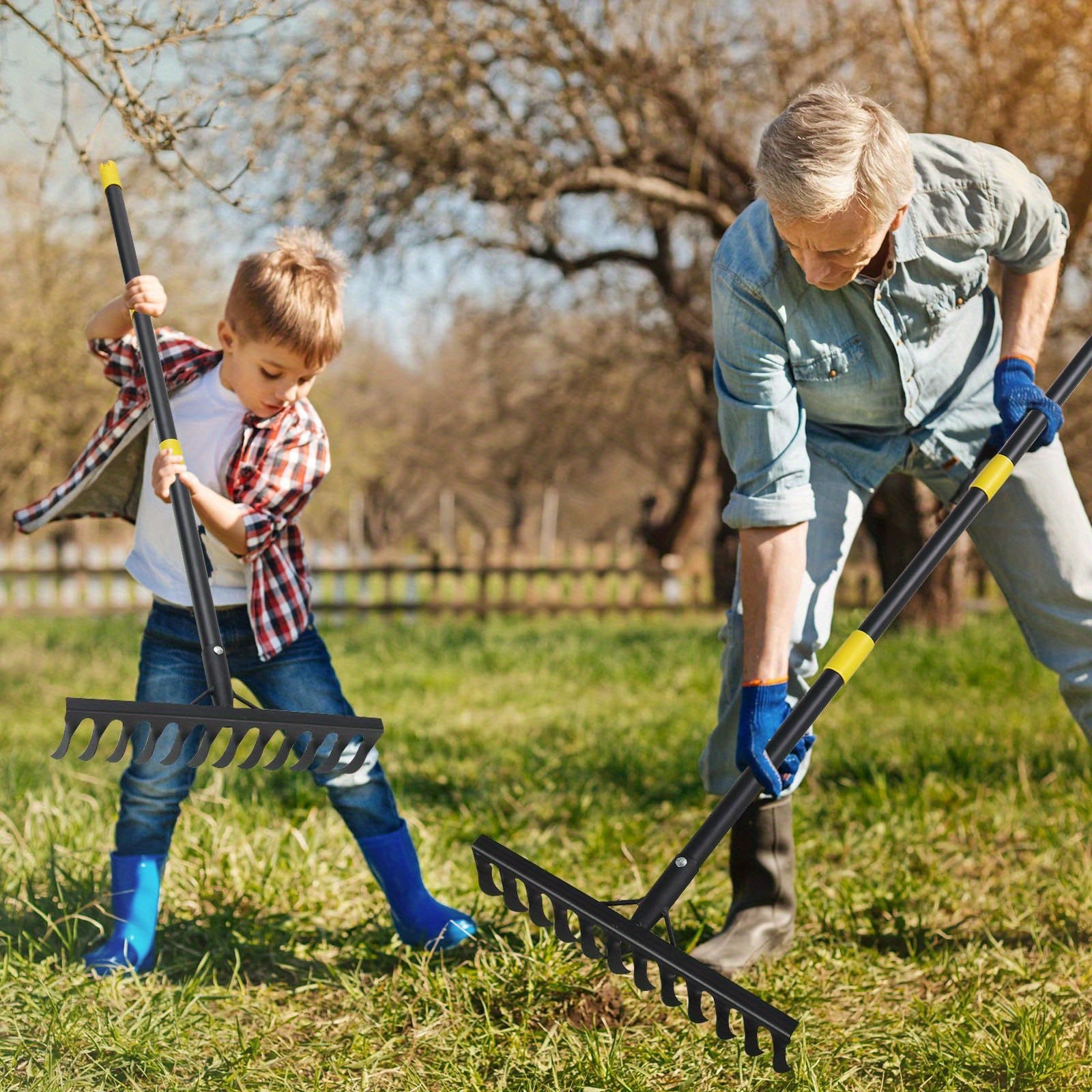 Heavy Duty Bow Rake for Garden Soil and Debris Cleanup - Parry's Picks