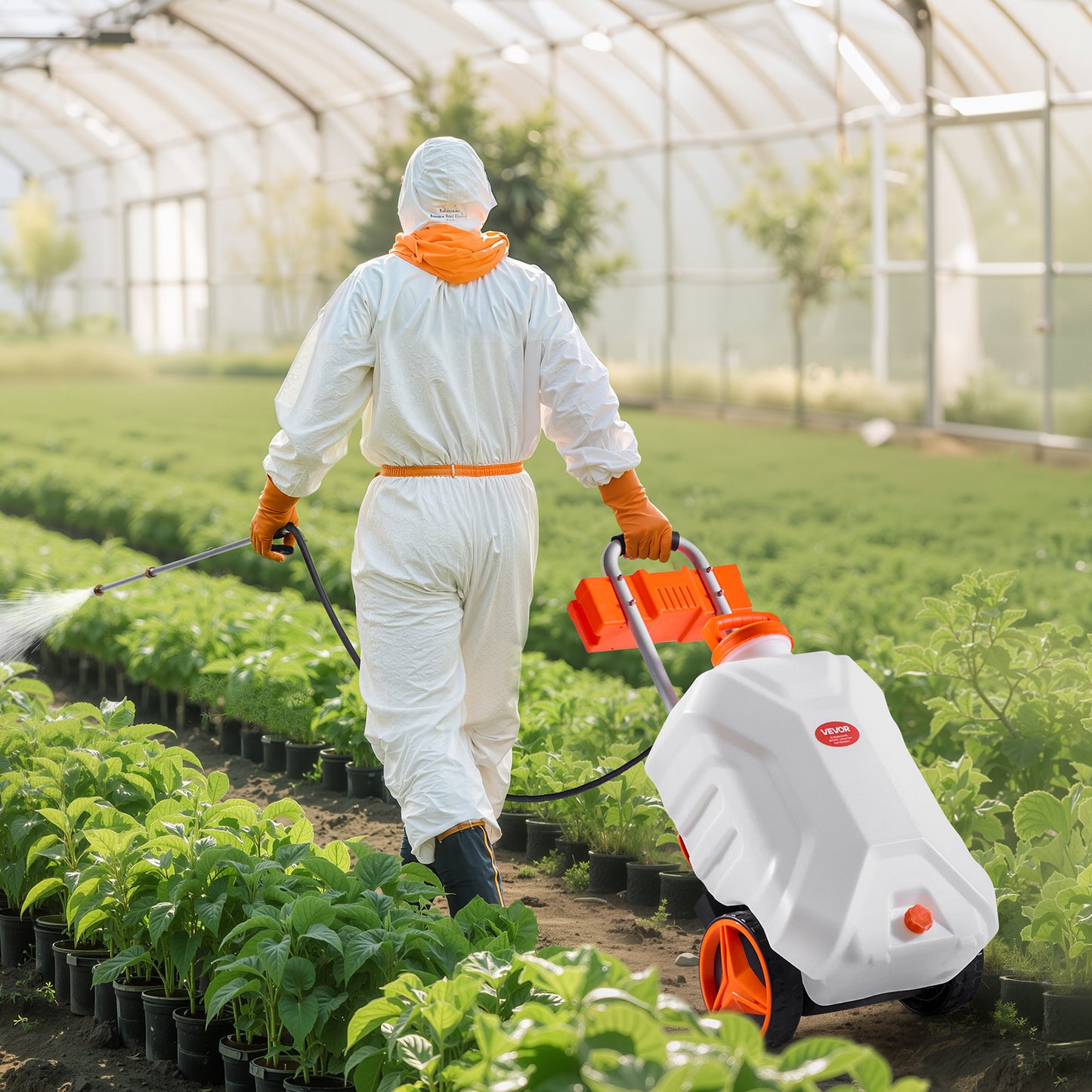 VEVOR Battery Powered Electric Sprayer With Cart 0-80 PSI