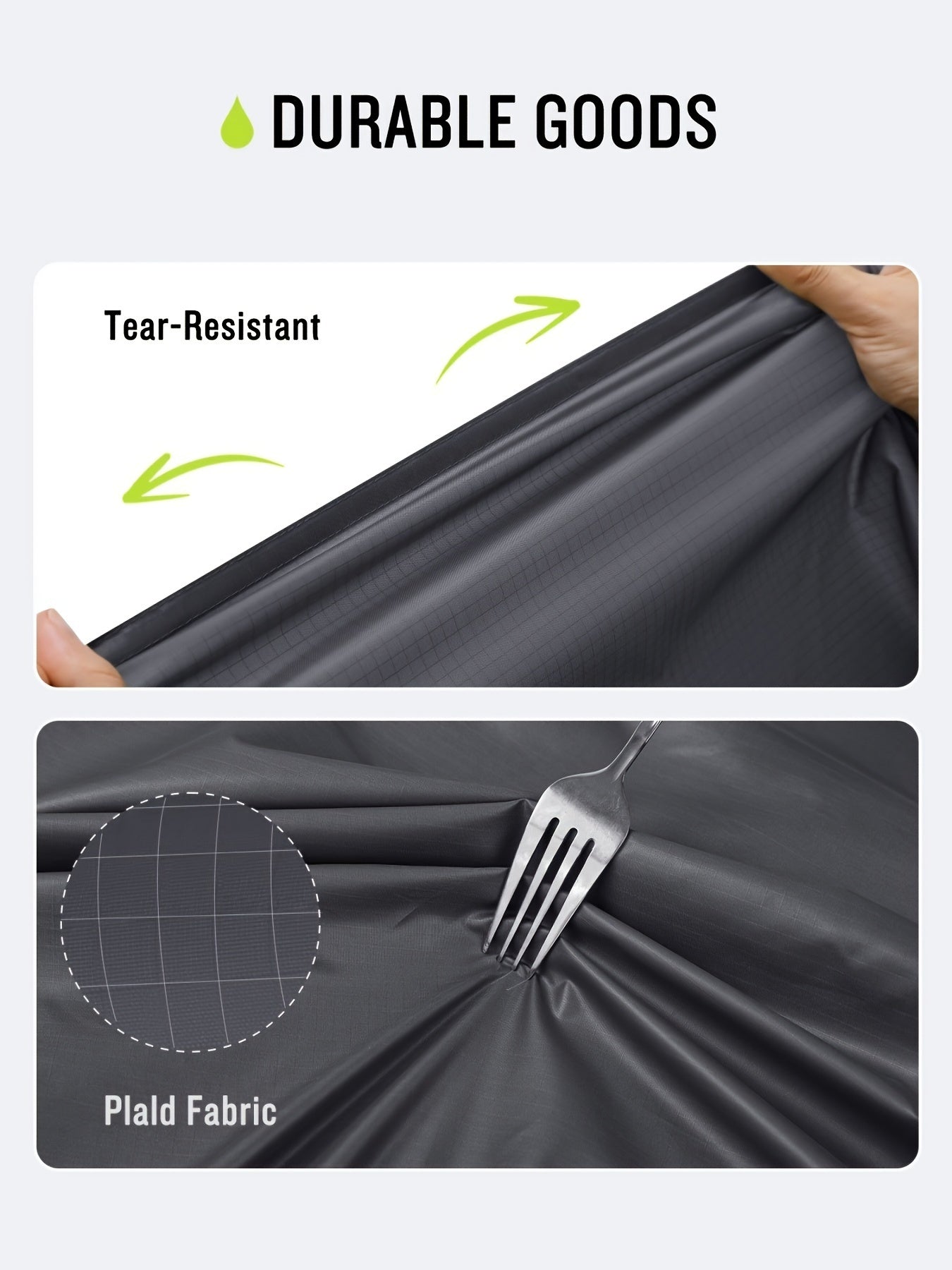 Waterproof Hooded Rain Poncho With Side Pockets For Outdoors