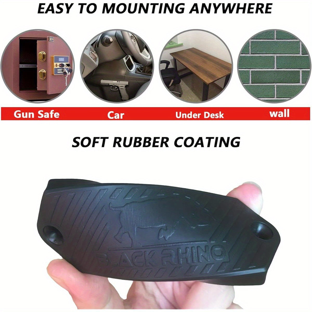 Magnetic Gun Mount and Holster for Vehicle and Home - Parry's Picks