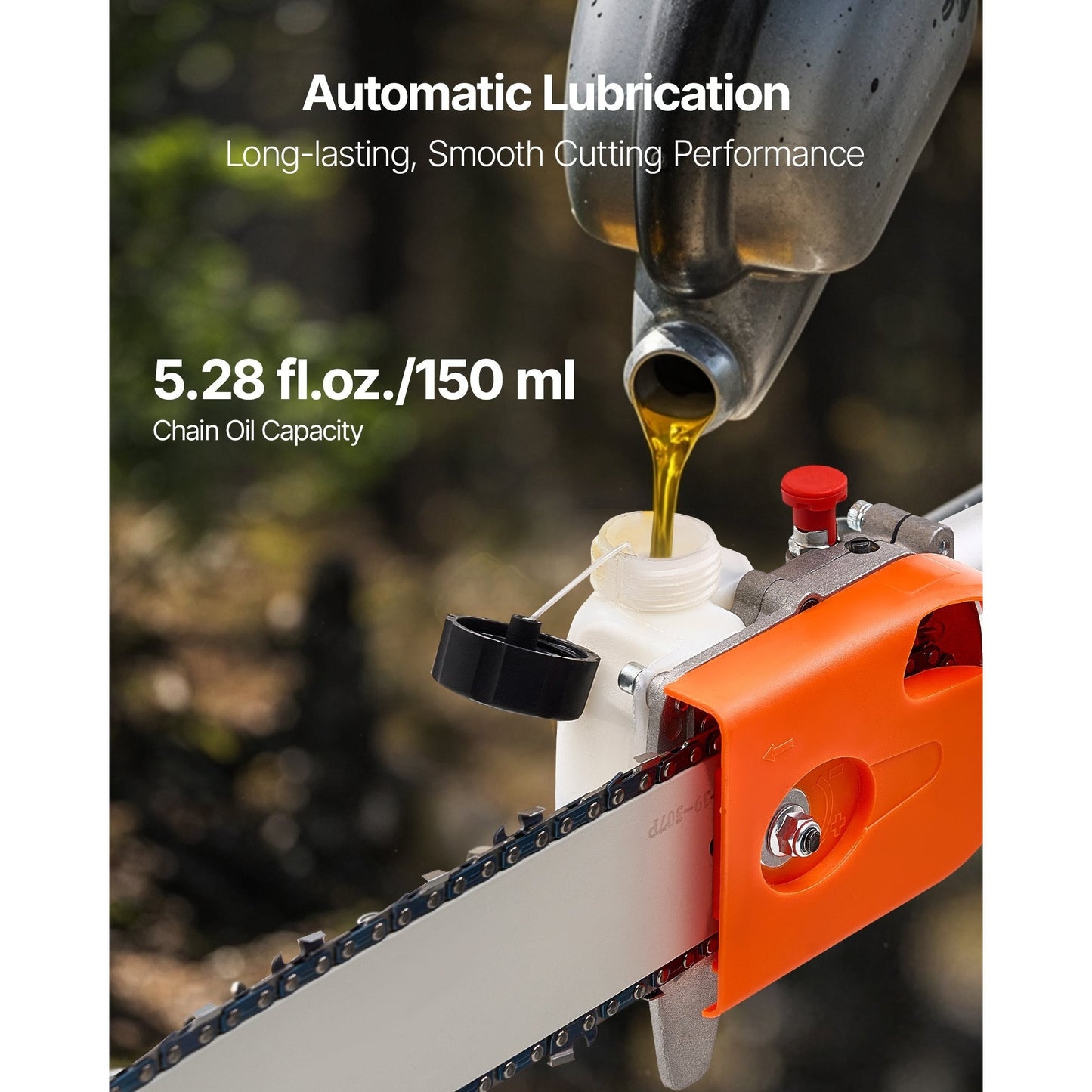 Gas Powered Pole Saw Rotatable Head Two Stroke Tree Trimmer